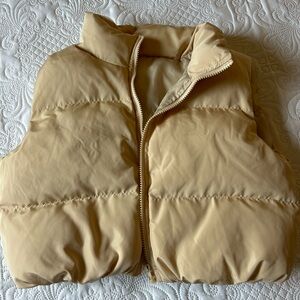 Cream puffer vest